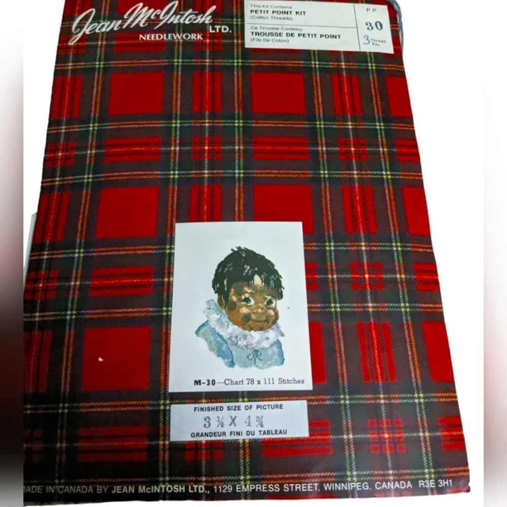 Jean McIntosh Petit point kits. New.  Excellent condition